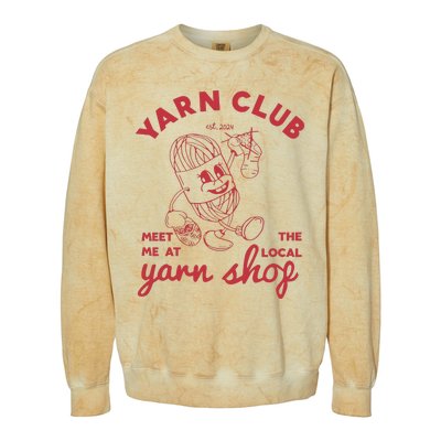 Yarn Club Meet Me At The Local Yarn Colorblast Crewneck Sweatshirt