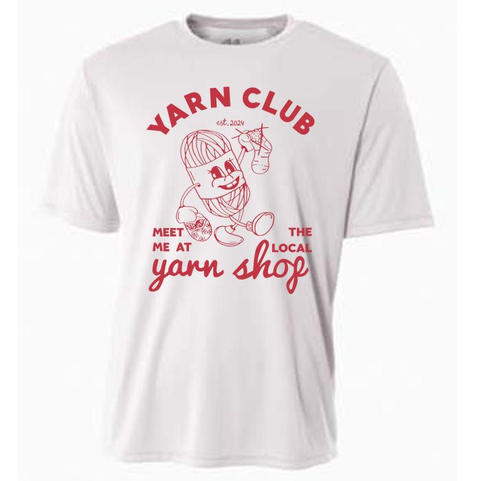 Yarn Club Meet Me At The Local Yarn Cooling Performance Crew T-Shirt