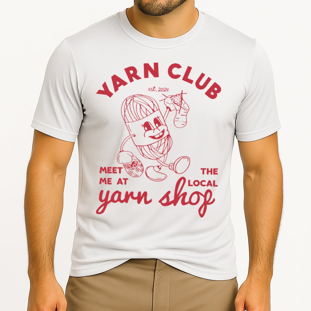 Yarn Club Meet Me At The Local Yarn Cooling Performance Crew T-Shirt