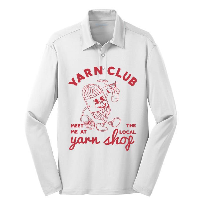 Yarn Club Meet Me At The Local Yarn Silk Touch Performance Long Sleeve Polo