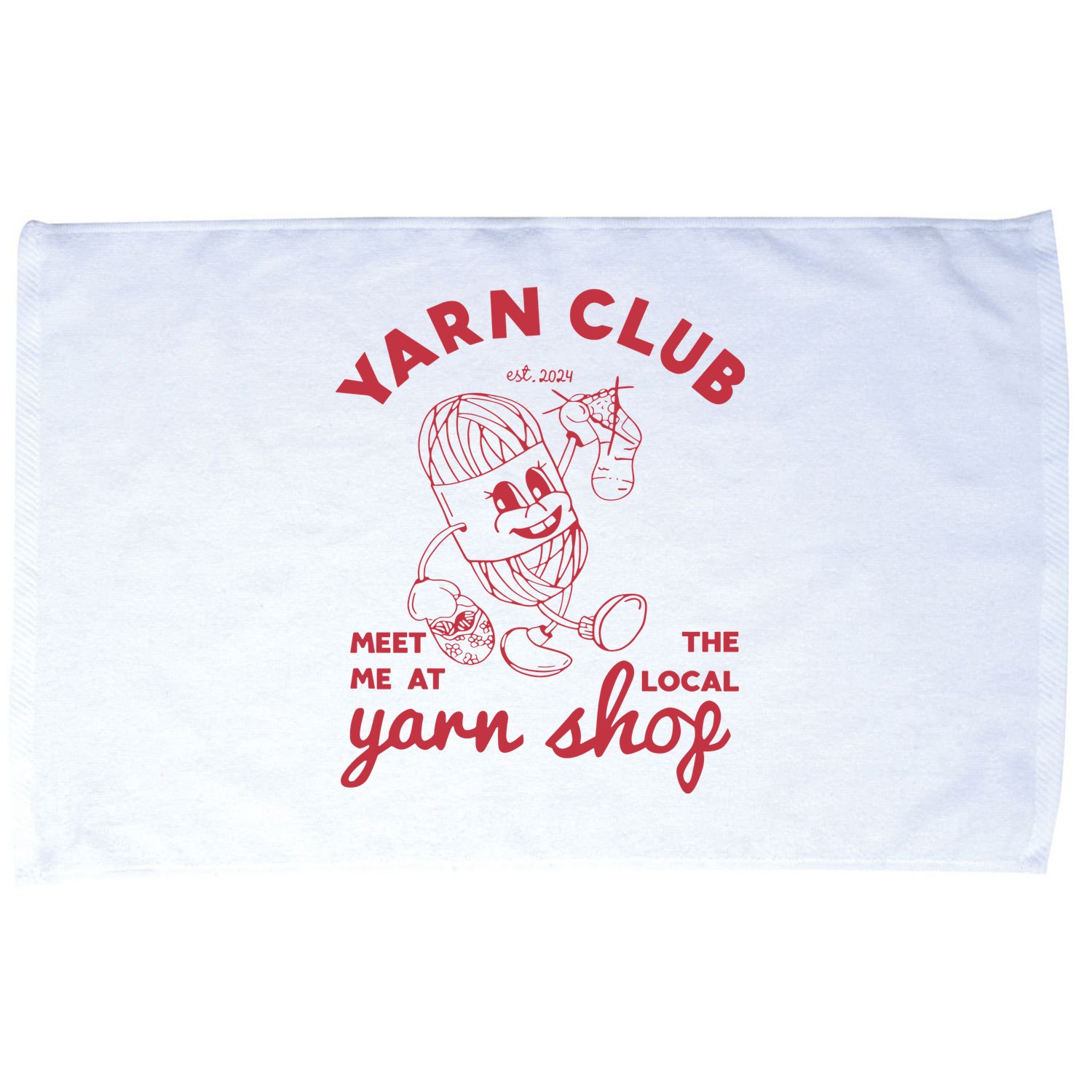 Yarn Club Meet Me At The Local Yarn Microfiber Hand Towel