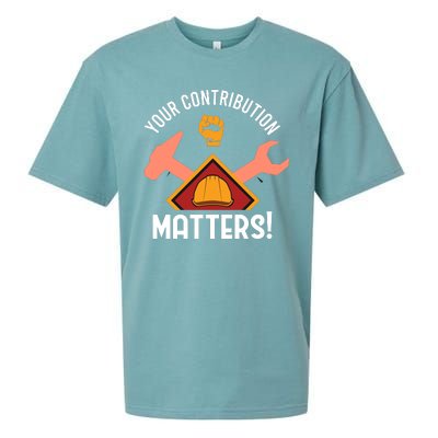 Your Contribution Matters Sueded Cloud Jersey T-Shirt