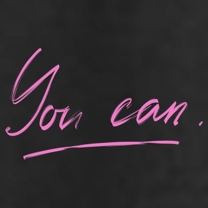 You Can Motivational Quote 7 Panel Mesh Trucker Snapback Hat