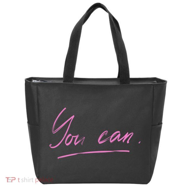 You Can Motivational Quote Zip Tote Bag