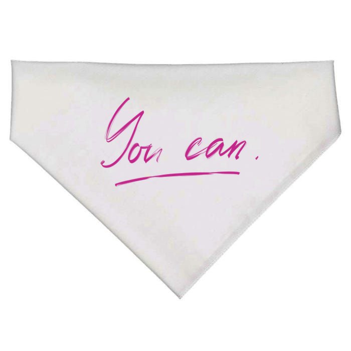 You Can Motivational Quote USA-Made Doggie Bandana