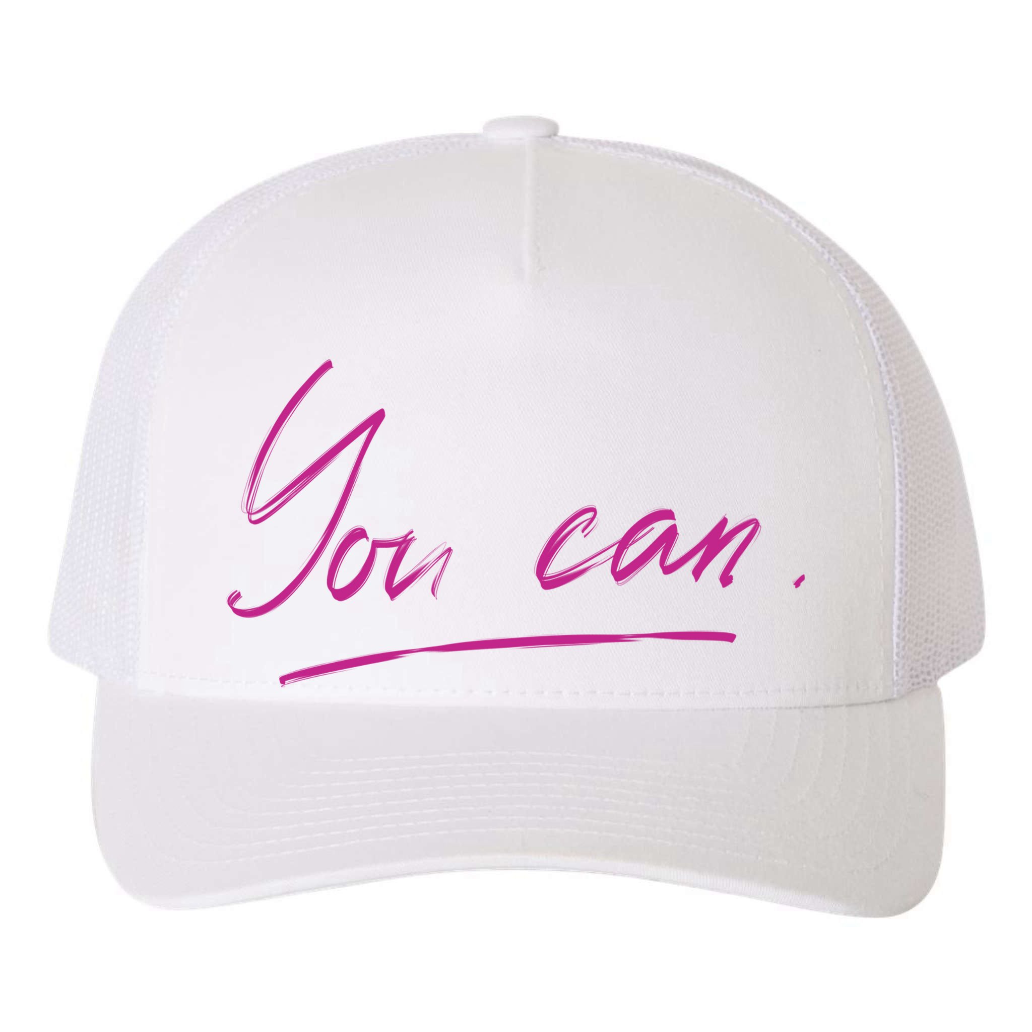 You Can Motivational Quote Yupoong Adult 5-Panel Trucker Hat