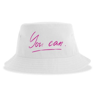 You Can Motivational Quote Sustainable Bucket Hat