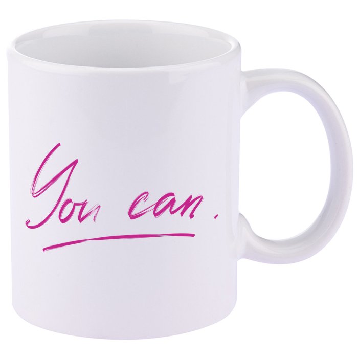 You Can Motivational Quote 11oz C Handle Ceramic Mug