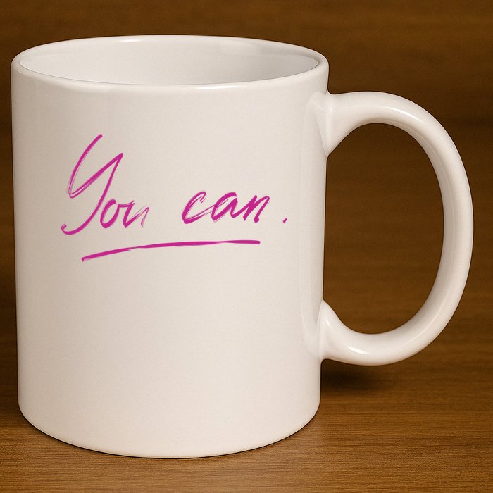 You Can Motivational Quote 11oz C Handle Ceramic Mug
