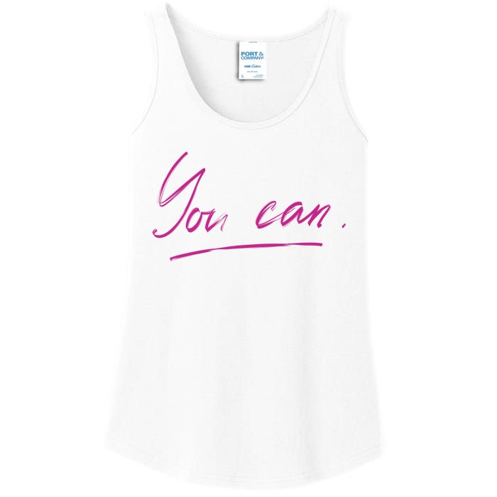 You Can Motivational Quote Ladies Essential Tank