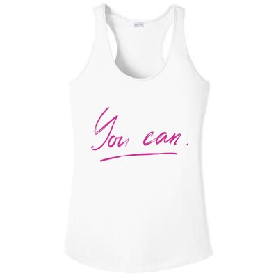 You Can Motivational Quote Ladies PosiCharge Competitor Racerback Tank