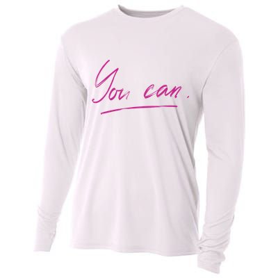 You Can Motivational Quote Cooling Performance Long Sleeve Crew