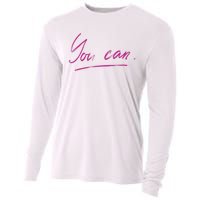 You Can Motivational Quote Cooling Performance Long Sleeve Crew