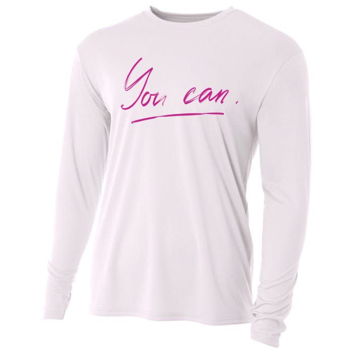 You Can Motivational Quote Cooling Performance Long Sleeve Crew