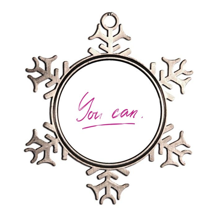 You Can Motivational Quote Metallic Star Ornament