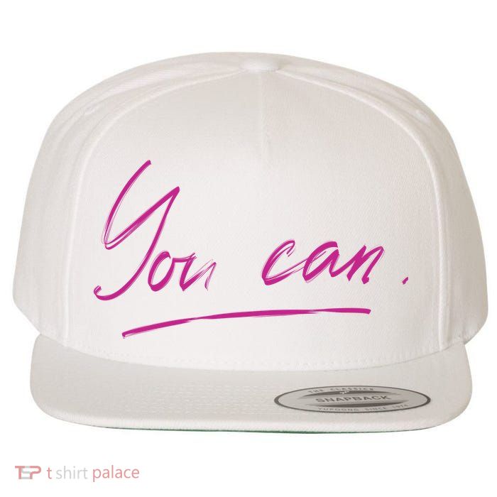 You Can Motivational Quote Wool Snapback Cap