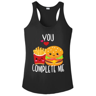 You Complete Me Cute Kawaii Burger And Fries Valentine Couple Gift Ladies PosiCharge Competitor Racerback Tank