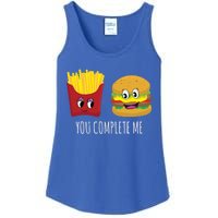 You Complete Me Funny Burger And Fries Valentines Day Cute Gift Ladies Essential Tank