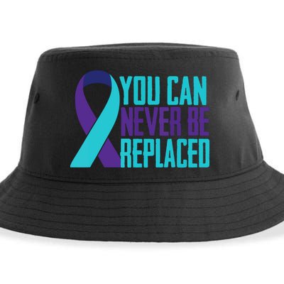 You Can Never Be Replaced Suicide Awareness Sustainable Bucket Hat