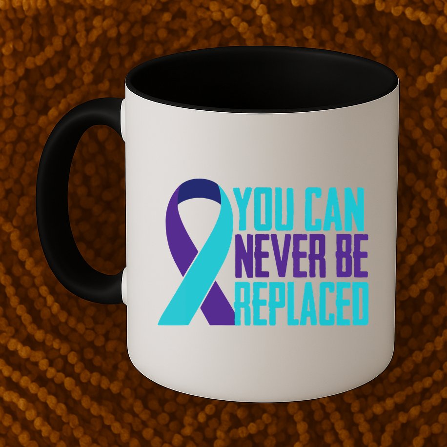 You Can Never Be Replaced Suicide Awareness Mug