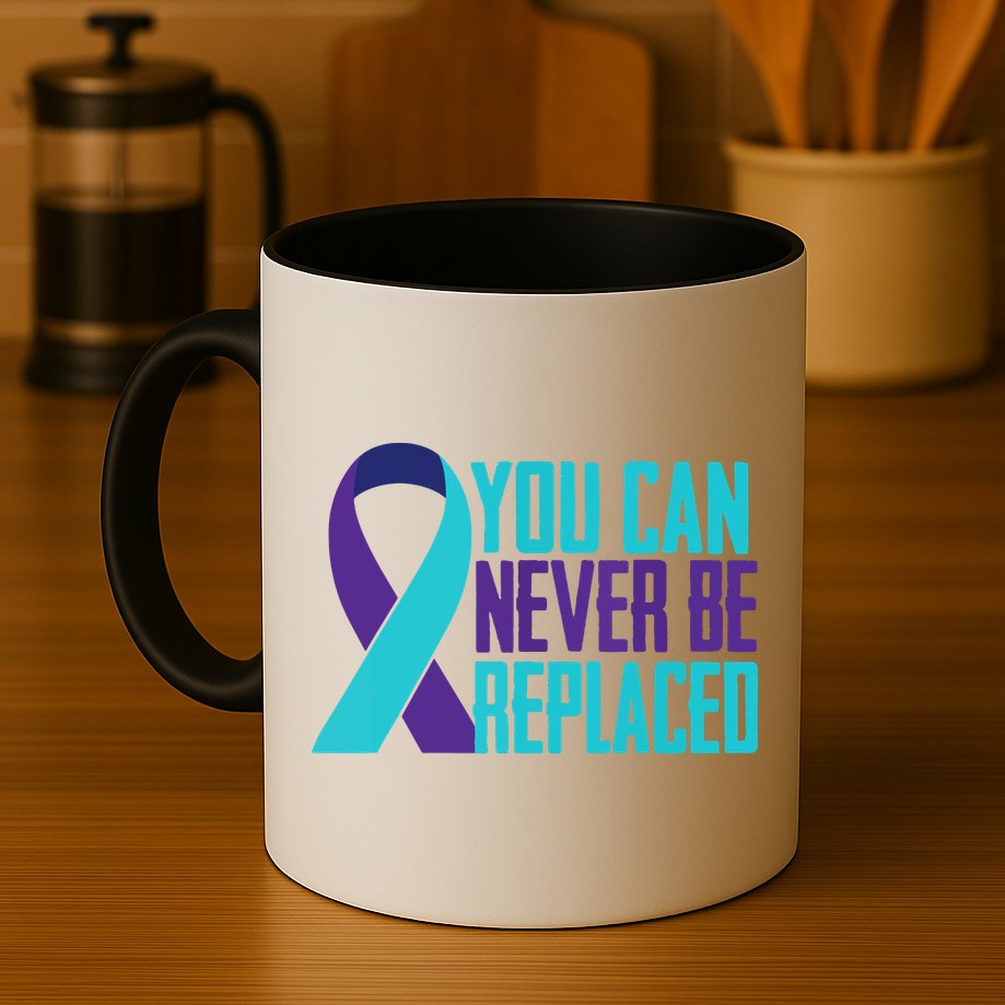 You Can Never Be Replaced Suicide Awareness Mug