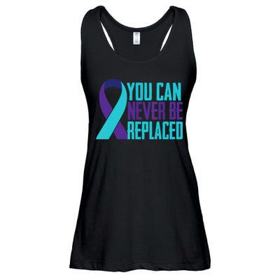 You Can Never Be Replaced Suicide Awareness Ladies Essential Flowy Tank