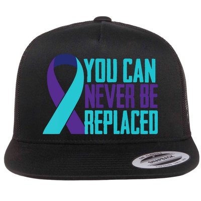 You Can Never Be Replaced Suicide Awareness Flat Bill Trucker Hat