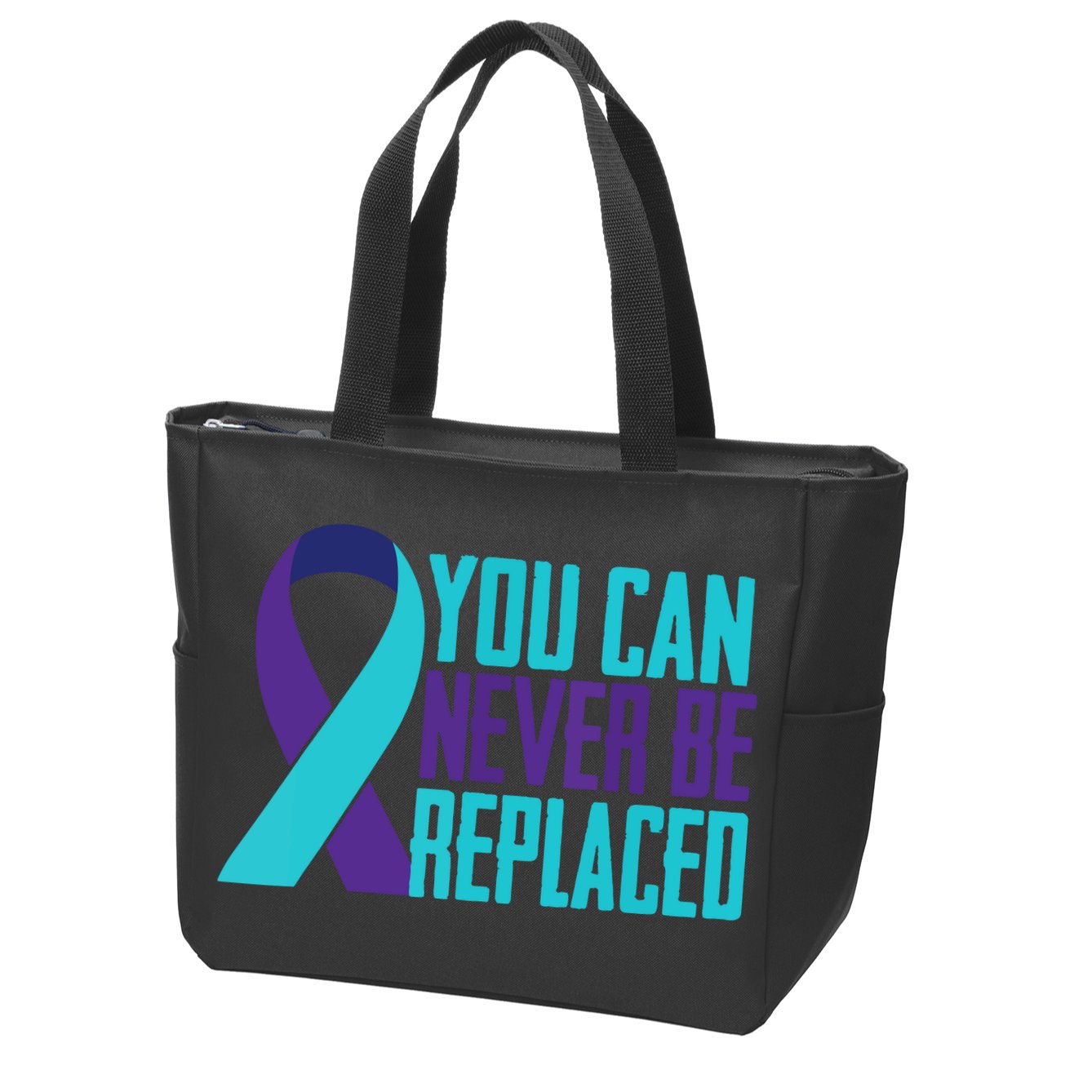 You Can Never Be Replaced Suicide Awareness Zip Tote Bag