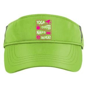 Yoga Coffee Naps Repeat Gift Adult Drive Performance Visor