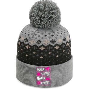 Yoga Coffee Naps Repeat Gift The Baniff Cuffed Pom Beanie