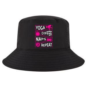 Yoga Coffee Naps Repeat Gift Cool Comfort Performance Bucket Hat