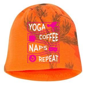 Yoga Coffee Naps Repeat Gift Kati - Camo Knit Beanie