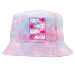 Yoga Coffee Naps Repeat Gift Tie-Dyed Bucket Hat