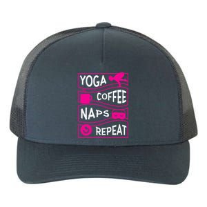 Yoga Coffee Naps Repeat Gift Yupoong Adult 5-Panel Trucker Hat