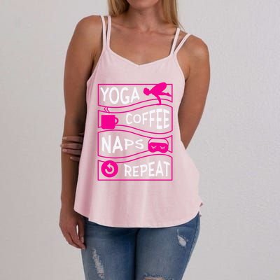 Yoga Coffee Naps Repeat Gift Women's Strappy Tank