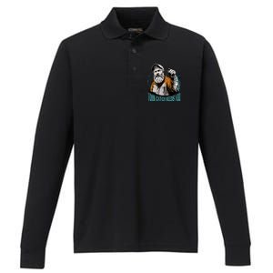 Your Catch Needs You Fishing Performance Long Sleeve Polo