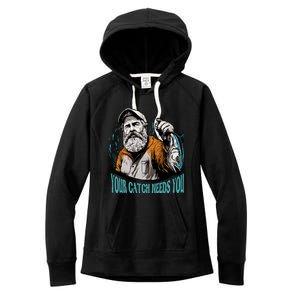 Your Catch Needs You Fishing Women's Fleece Hoodie