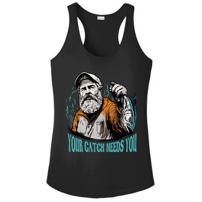Your Catch Needs You Fishing Ladies PosiCharge Competitor Racerback Tank