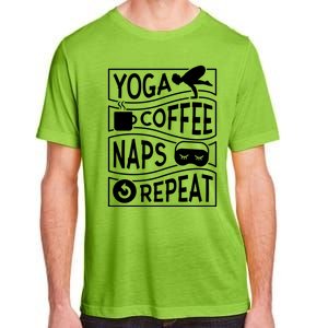 Yoga Coffee Naps Repeat Cute Gift Adult ChromaSoft Performance T-Shirt