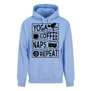 Yoga Coffee Naps Repeat Cute Gift Unisex Surf Hoodie