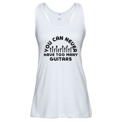 You Can Never Have Too Many Guitars Ladies Essential Flowy Tank