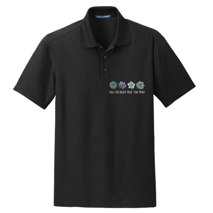 You Can Never Have Too Many Succulents Dry Zone Grid Polo