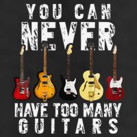 You Can Never Have Too Many Guitars Music Funny Gifts 7 Panel Mesh Trucker Snapback Hat