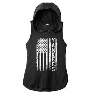 Y.A.N.K.E.E.S Classic New York Baseball Ladies PosiCharge Tri-Blend Wicking Draft Hoodie Tank