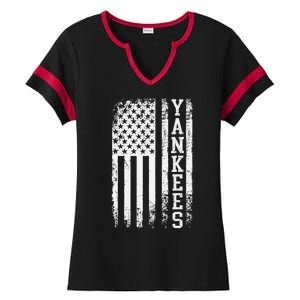 Y.A.N.K.E.E.S Classic New York Baseball Ladies Halftime Notch Neck Tee