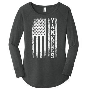 Y.A.N.K.E.E.S Classic New York Baseball Women's Perfect Tri Tunic Long Sleeve Shirt