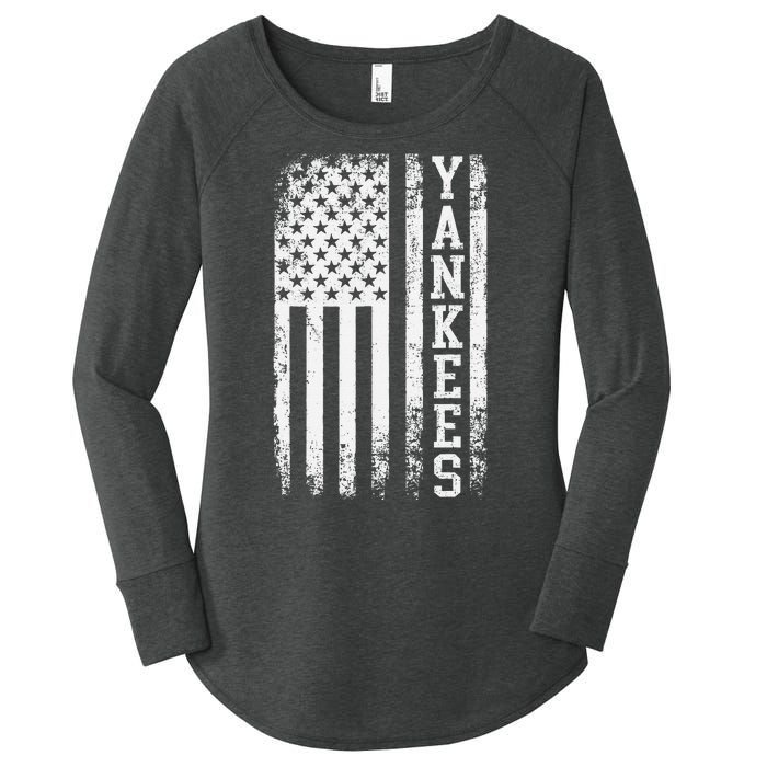 Y.A.N.K.E.E.S Classic New York Baseball Women's Perfect Tri Tunic Long Sleeve Shirt