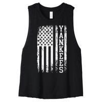 Y.A.N.K.E.E.S Classic New York Baseball Women's Racerback Cropped Tank