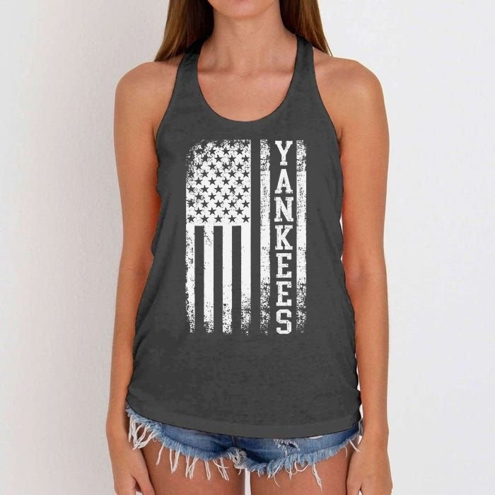 Y.A.N.K.E.E.S Classic New York Baseball Women's Knotted Racerback Tank