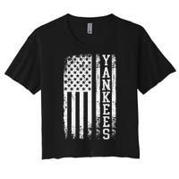 Y.A.N.K.E.E.S Classic New York Baseball Women's Crop Top Tee